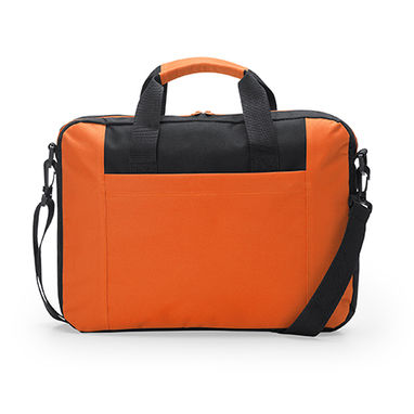 Сумка для документов и ноутбука из мягкого полиэстера 600D с внешним карманом, цвет апельсиновый - BO7515S131- Фото №1
