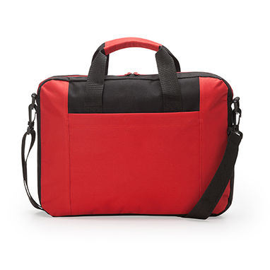 Сумка для документов и ноутбука из мягкого полиэстера 600D с внешним карманом, цвет красный - BO7515S160- Фото №1
