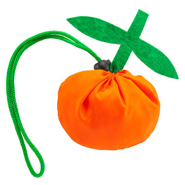 FOCHA Складана сумка для покупок з м'якого 190T поліестеру з затяжним шнурком, колір апельсиновий - BO7523S131- Фото №1