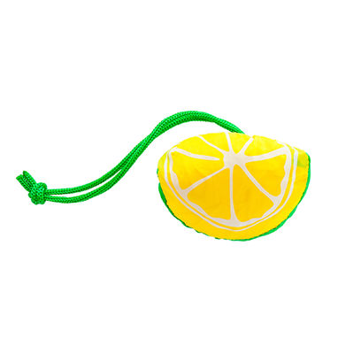 FOCHA Складная сумка для покупок из мягкого 190T полиэстера с затяжным шнурком, цвет лимон - BO7523S1985- Фото №1