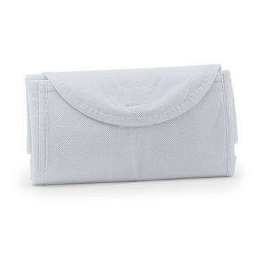 ALONDRA Складана неткана сумка для покупок з кнопкою для закривання і зручною зовнішньою кишенею, колір білий - BO7524S101- Фото №1
