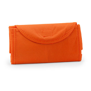 ALONDRA Складная нетканая сумка для покупок с кнопкой для закрывания и удобным внешним карманом, цвет апельсиновый - BO7524S131- Фото №1