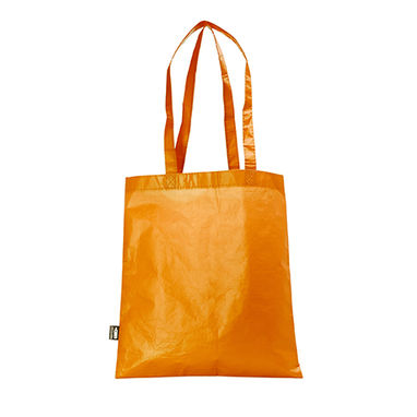 Багаторазова прошита сумка з матовою ламінованої оздобленням, колір апельсиновий - BO7534S131- Фото №1