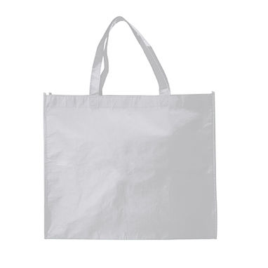 Багаторазова сумка для покупок з матовою ламінованої оздобленням, колір білий - BO7535S101- Фото №1