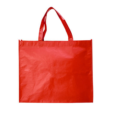 Многоразовая сумка для покупок с матовой ламинированной отделкой, цвет красный - BO7535S160- Фото №1