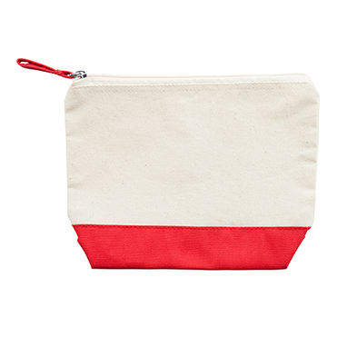 Багатоцільова сумка з бавовни 280 г/м² з двоколірним дизайном, колір необроблений, червоний - BO7537S12960- Фото №1