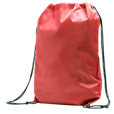 LARUS Рюкзак на мотузках з м'якого поліестеру з посиленими кутами, колір червоний - BO7550S160- Фото №1