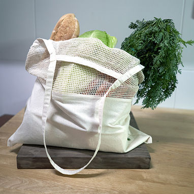 Еко-сумка для покупок з 100 % бавовни 178 г/м², колір бежевий - BO7553S1229- Фото №1