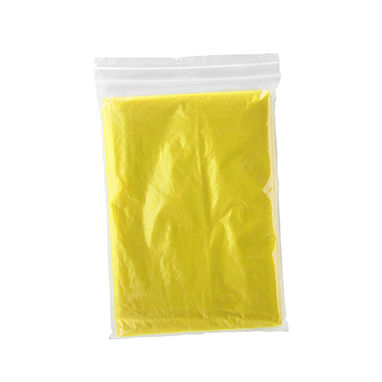 Прозорий дощовик з капюшоном і прорізами для рук руки, колір жовтий - CB5601S103- Фото №1
