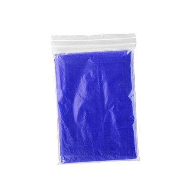 Прозорий дощовик з капюшоном і прорізами для рук руки, колір яскравий синій - CB5601S105- Фото №1