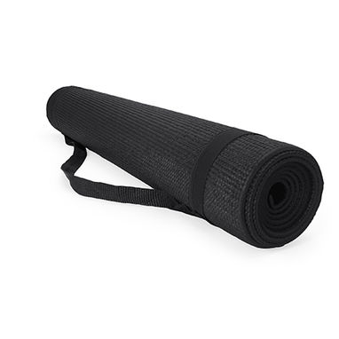 Килимок для йоги з практичною сумкою для перенесення, колір чорний - CP7102S102- Фото №1