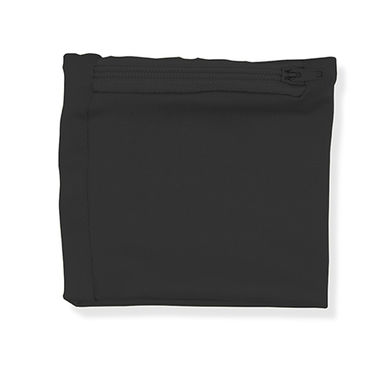 Эластичный браслет с соответствующего цвета карманом на молнии, цвет черный - CP7105S102- Фото №1
