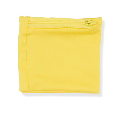 Эластичный браслет с соответствующего цвета карманом на молнии, цвет желтый - CP7105S103- Фото №1