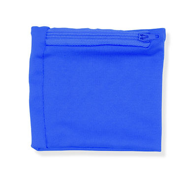 Эластичный браслет с соответствующего цвета карманом на молнии, цвет яркий синий - CP7105S105- Фото №1