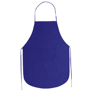 Цветной нетканый фартук с передним карманом, цвет яркий синий - DE9130S105- Фото №1