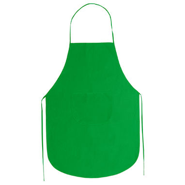 Цветной нетканый фартук с передним карманом, цвет зеленый папоротник - DE9130S1226- Фото №1