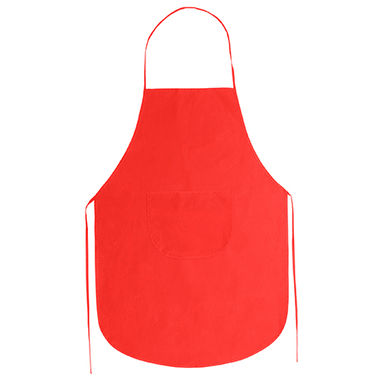 Кольоровий нетканий фартух з передньою кишенею, колір червоний - DE9130S160- Фото №1