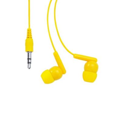 Навушники в практичному самозакривному футлярі з прозорого PVC, колір жовтий - EP3301S103- Фото №1