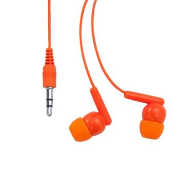 Навушники в практичному самозакривному футлярі з прозорого PVC, колір апельсиновий - EP3301S131- Фото №1