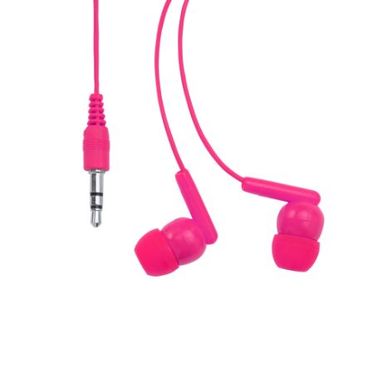 Навушники в практичному самозакривному футлярі з прозорого PVC, колір фуксія - EP3301S140- Фото №1