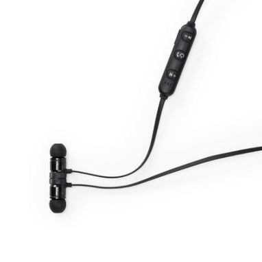 Бездротові алюмінієві навушники з вбудованими пультом управління і мікрофоном, колір чорний - EP3303S102- Фото №1