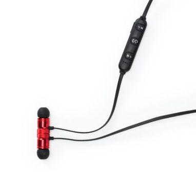 Бездротові алюмінієві навушники з вбудованими пультом управління і мікрофоном, колір червоний - EP3303S160- Фото №1