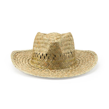 Натуральная соломенная шляпа с удобной внутренней лентой, цвет хаки - GO7061S113- Фото №1