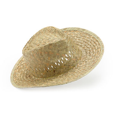 Натуральная соломенная шляпа с удобной внутренней лентой, цвет хаки - GO7061S113- Фото №2