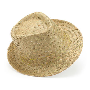 Натуральная соломенная шляпа с удобной внутренней лентой, цвет хаки - GO7063S113- Фото №2
