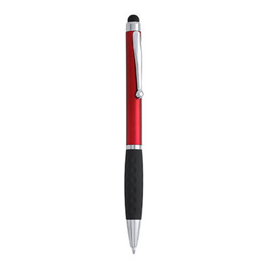 Ручка с поворотным механизмом в корпусе из ABS с сенсором, цвет красный - HW8006S160- Фото №1