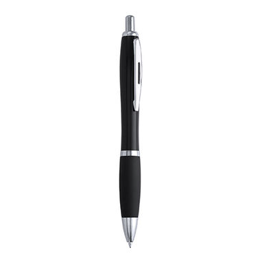 Ручка в ABS с нажимнім механизмом и мягкой накладкой, цвет черный - HW8009S102- Фото №1