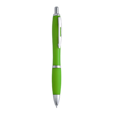 Ручка с нажимным механизмом в корпусе из ABS с мягкой накладкой, цвет зеленый оазис - HW8009S1114- Фото №1