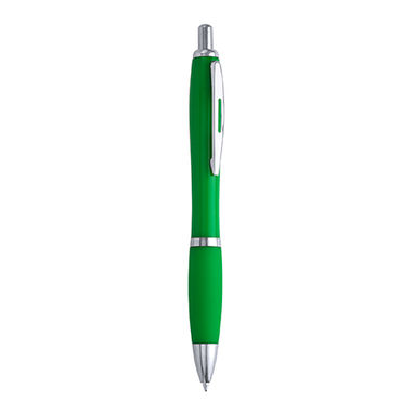 Ручка с нажимным механизмом в корпусе из ABS с мягкой накладкой, цвет зеленый папоротник - HW8009S1226- Фото №1