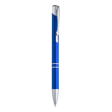 Ручка кулькова з алюмінієвим корпусом і натискним механізмом, колір яскравий синій - HW8013S105- Фото №1