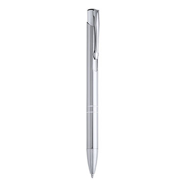 Ручка кулькова з алюмінієвим корпусом і натискним механізмом, колір сріблястий - HW8013S1251- Фото №1