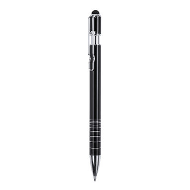 Металлическая ручка с нажимным механизмом, цвет черный - HW8014S102- Фото №1
