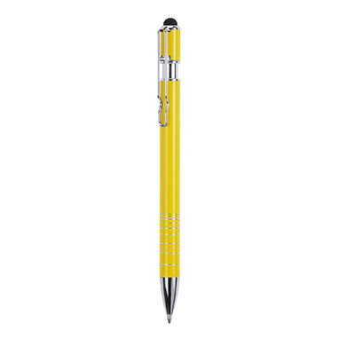 Металлическая ручка с нажимным механизмом, цвет желтый - HW8014S103- Фото №1