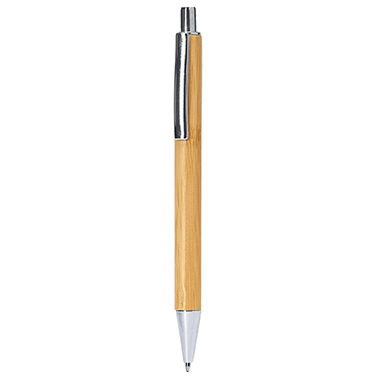 Шариковая эко-ручка с бамбуковым корпусом, цвет бежевый - HW8018S129- Фото №1