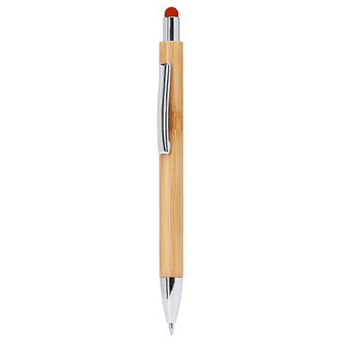 Кулькова еко-ручка з бамбуковим корпусом, колір білий - HW8019S101- Фото №2