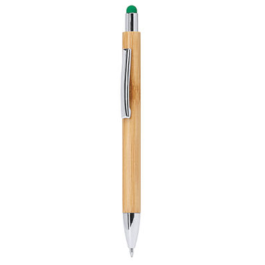 Шариковая эко-ручка с бамбуковым корпусом, цвет зеленый папоротник - HW8019S1226- Фото №1