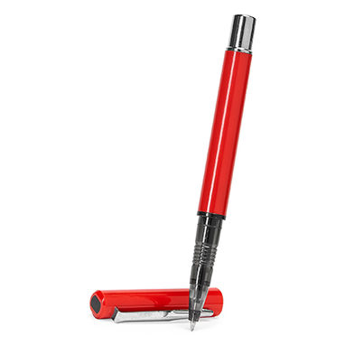 YAMA Ручка-роллер с металлическим зажимом, цвет красный - HW8021S160- Фото №2