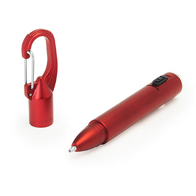 Шариковая ручка со светодиодным фонариком, цвет красный - HW8023S160- Фото №2