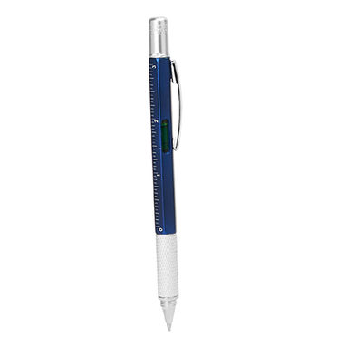 Многофункциональная шариковая ручка с уровнем, цвет яркий синий - HW8024S105- Фото №1