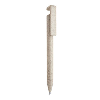 Ручка шариковая с нажимным механизмом в корпусе из пшеничной клетчатки и ABS, цвет бежевый - HW8026S129- Фото №2