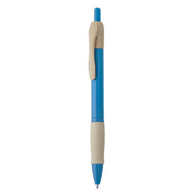 Ручка з пшеничної клітковини і ABS з натискним механізмом і зручним місцем захвату, колір світлий яскравий - HW8032S1242- Фото №1