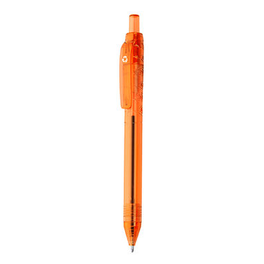 PACIFIC Полупрозрачная ручка с нажимным механизмом из RPET материала, цвет прозрачный - HW8033S100- Фото №2