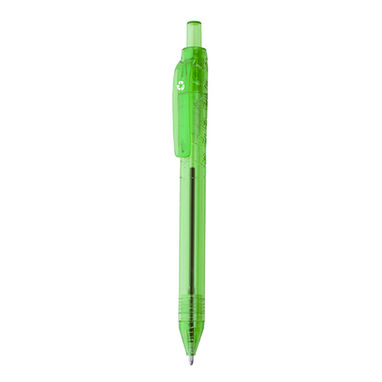 PACIFIC Полупрозрачная ручка с нажимным механизмом из RPET материала, цвет зеленый папоротник - HW8033S1226- Фото №1