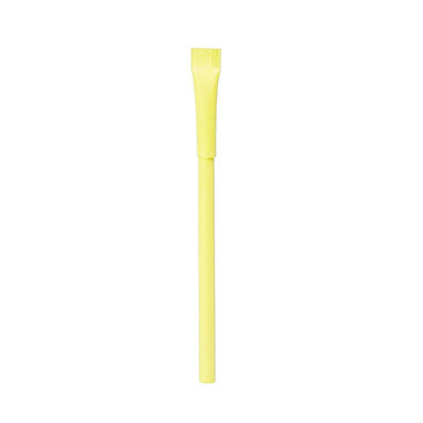 Ручка шариковая с колпачком, цвет желтый - HW8042S103- Фото №1