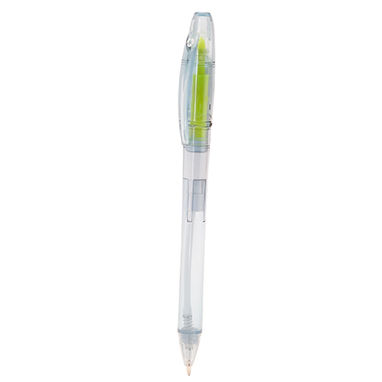 Ручка-маркер з синім прозорим корпусом і маркером, колір жовтий - HW8048S103- Фото №2