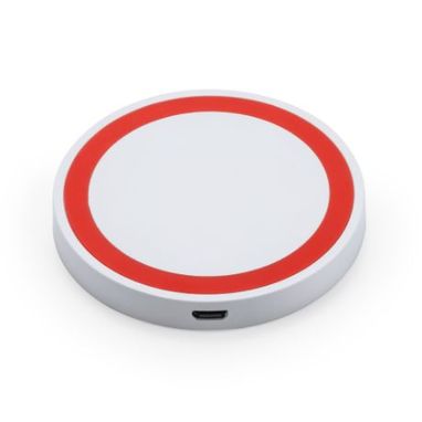 Беспроводная базовая зарядка для смартфона, цвет красный - IA3003S160- Фото №2